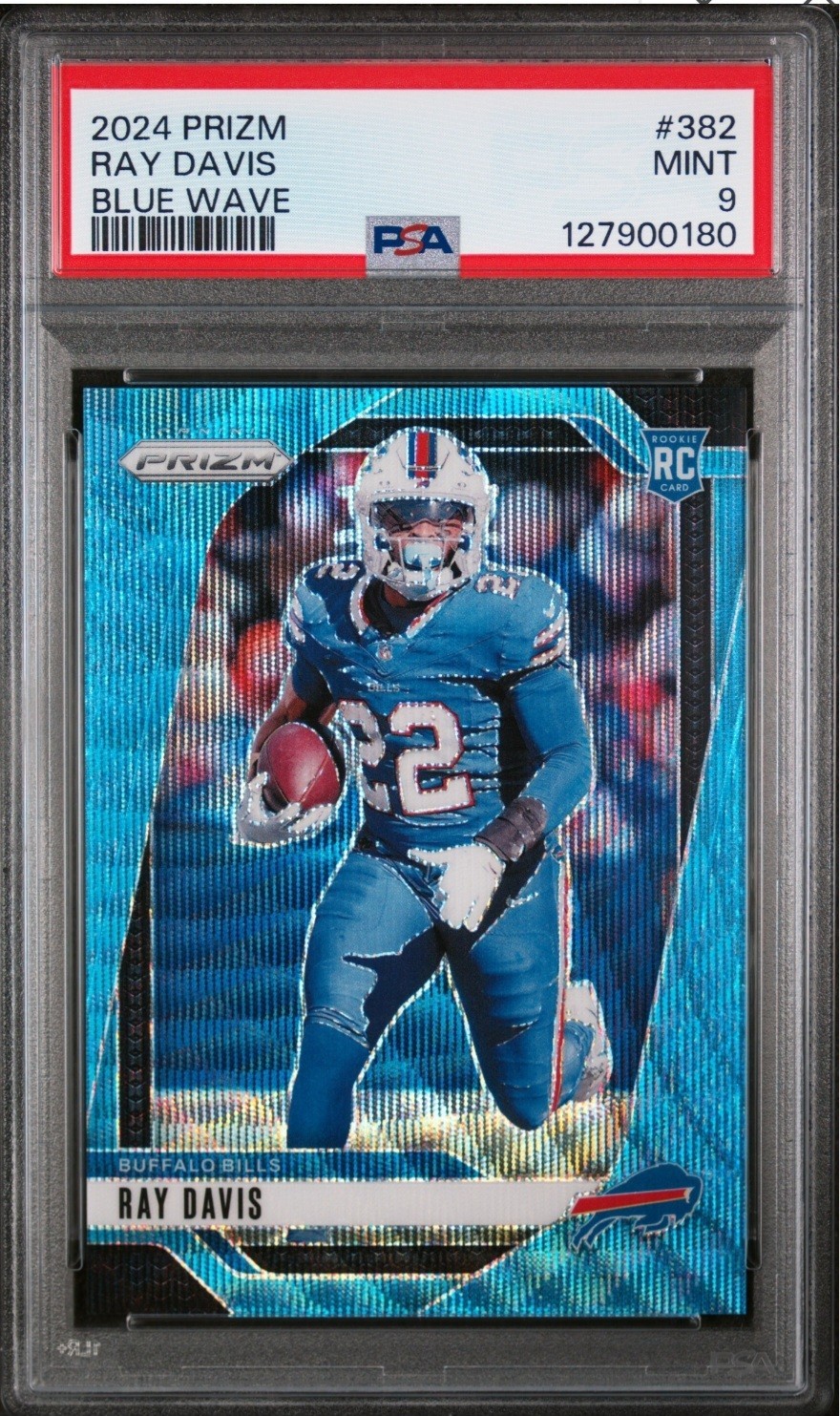2024 Panini Prizm - Rookies Ray Davis #382 Blue Wave Prizm /230 PSA 9 (RC)