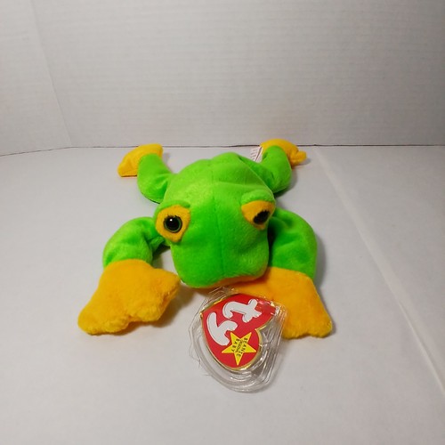 Ty Beanie Babies - Smoochy the Frog - (1997, Retired)