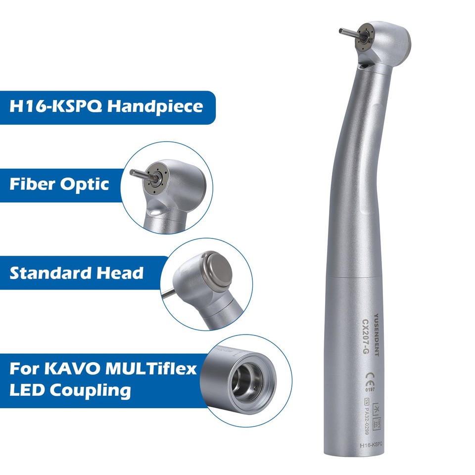 COXO Dental High Speed Fiber Optic Handpiece 6 Holes LED Coupler fit