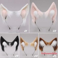 Costume Faux Fox Ears Headband Fur Anime Cosplay Hair Clip Party Party Halloween