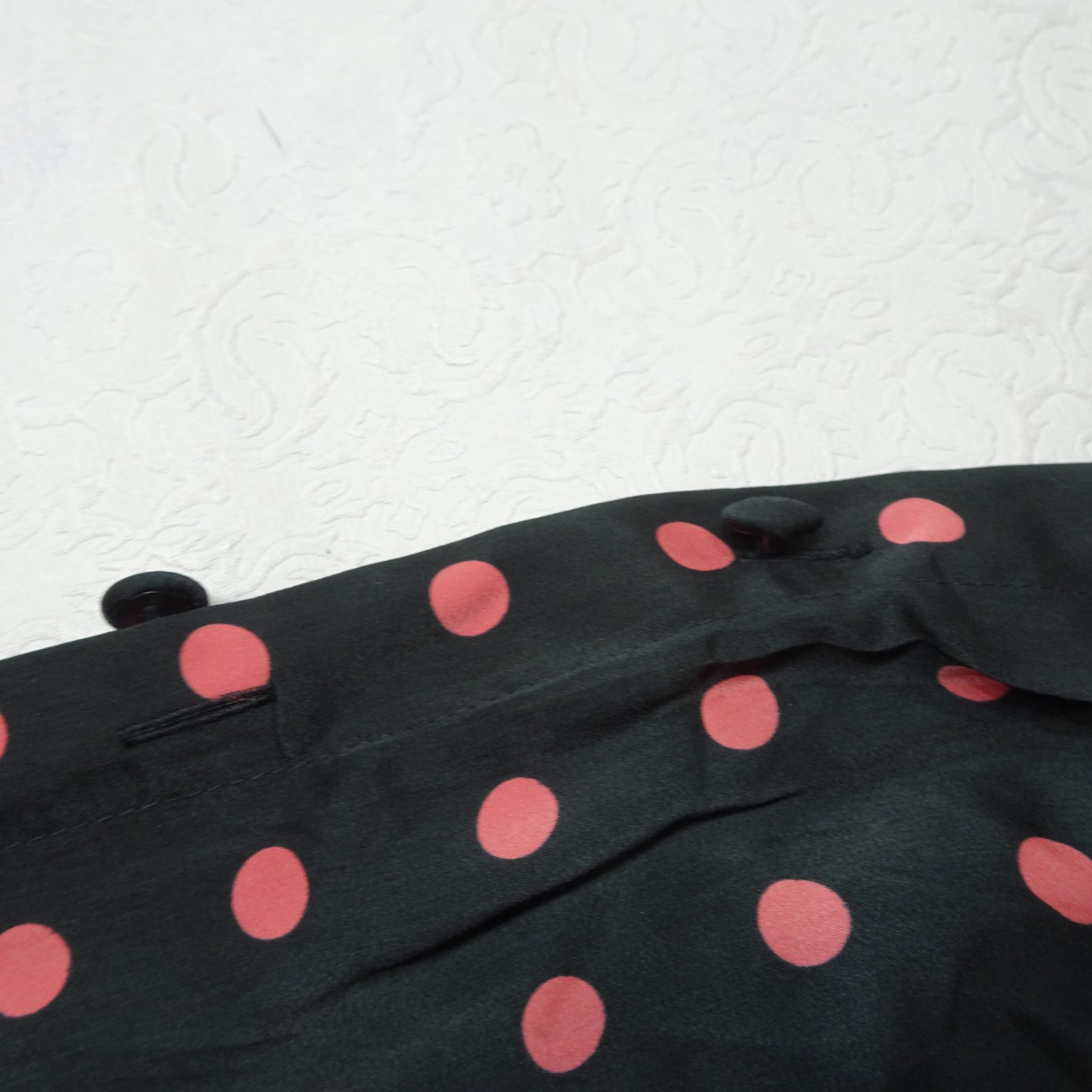 Zara Basic Size L Polka Dot Button Side Long Slee… - image 12