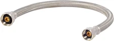 16 Inch Steel-Flex Braided Faucet Connector, 1/2 Inch FIP X 1/2 Inch Compression