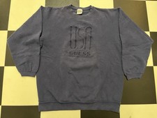 Vintage Guess USA Sweatshirt Georges Marciano Navy Made in USA Crewneck
