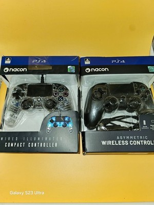 2 Nacon PS4 Controller/ ILLUMINATED + ASYMMETRIC PlayStation/ Bitte Lesen