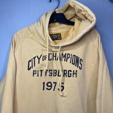Vtg Pittsburgh Steelers Hoodie Pens Steel City Retro  City Of Champions  24x30 L