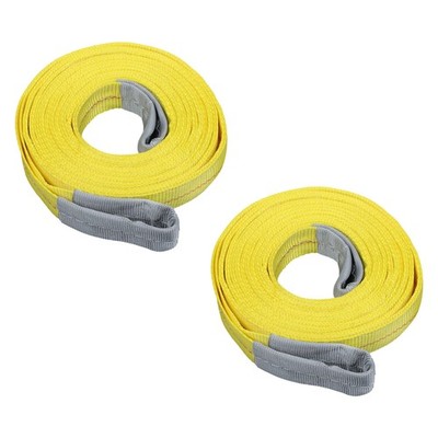 2 Pack Lift Sling Straps 20Ft X 2In Polyester Lifting Slings Crane Towing Strap