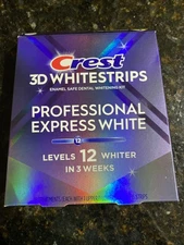 Crest 3D Whitestrips, 12 Levels Whiter, Professional Express White, Exp-2027.