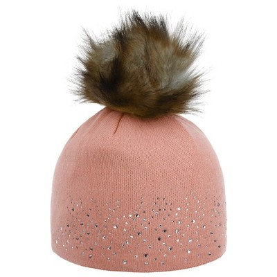 Eisbär Nalin Lux Crystal Beanie Strickmütze Bommelmütze Damenmütze