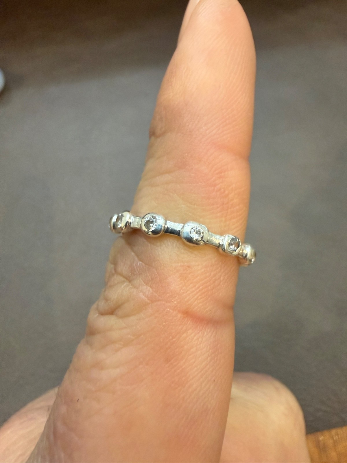 SILPADA ROUNDABOUT BEZEL-SET CZ STACK RING 925 ST… - image 2