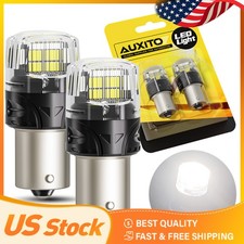 2x AUXITO Canbus BA15S 1156 7506 LED Backup Reverse Bulb Pure White BR