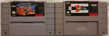 SNES 2 Game Lot, Populous And Zoop Tested