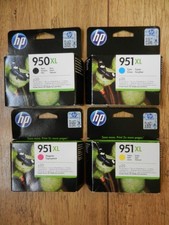 Genuine HP950XL Blk & 3 x Colour HP951XL CMY Set of 4 Indivdual Ink Cartridges