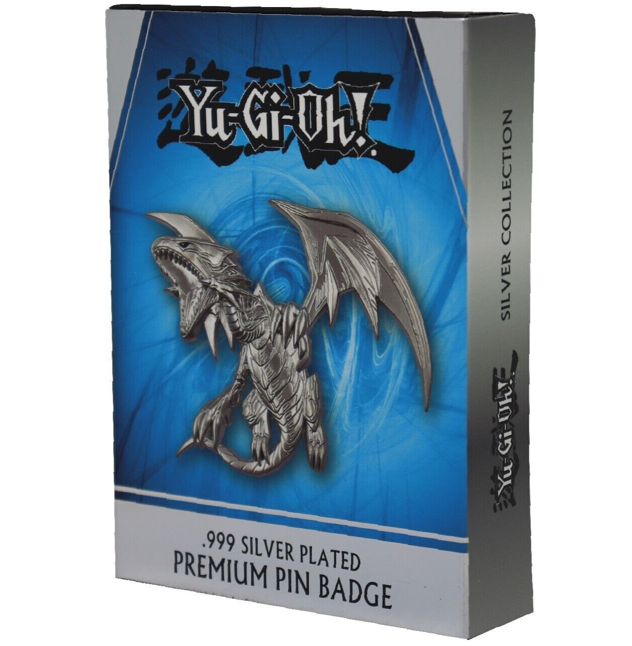 Yu-Gi-Oh! Blue Eyes White Dragon Limited Edition .999 Silver Plated XL Pin Badge - Image 3