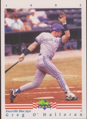 1992 Classic Best #157 Greg O'Halloran Knoxville Blue Jays Baseball Card RC