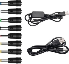 USB 5V to DC 12V Converter Power Cable  8 Connectors Adapter USB to DC Power Ca
