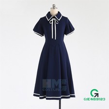 Card Captor SAKURA Cosplay Costume Women Girl Navy Daily Dress Party Outfits New