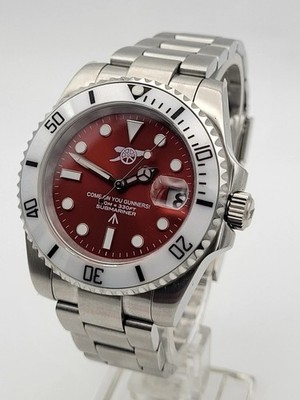 Arsenal Football Club 'COME ON YOU GUNNERS!' Seiko TMI NH35 Auto Movt Watch.