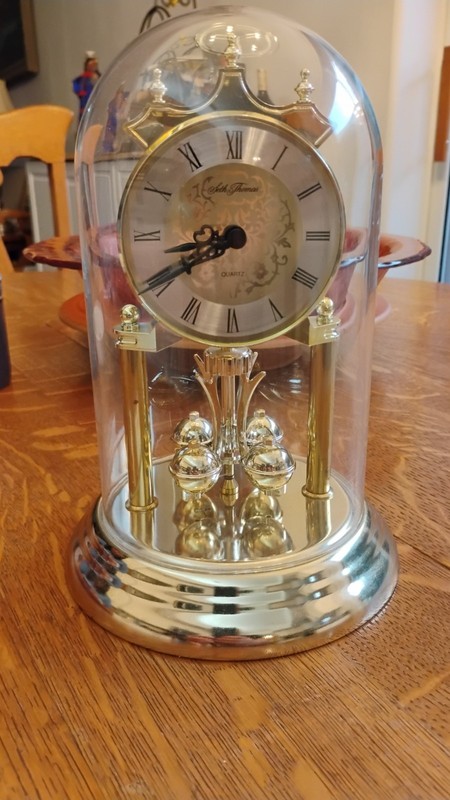 Seth Thomas glass dome anniversary clock.
