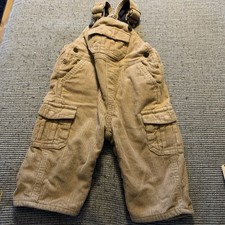Vintage Oshkosh B'gosh Vestbak Overalls - Brown Corduroy - Size 12 Months T4