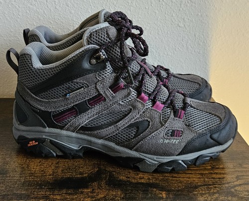 Hi-Tec Ravus Vent Mid Waterproof 24126 Gray Mesh Lace up Hiking BOOTS Size 8.5