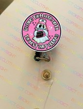 Nurse Medical Funny Badge Reel RN Retractable Badge ID Holder Tag Clip Gift