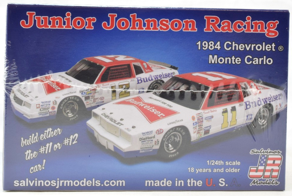Salvinos JR Models "Budweiser" JJ Racing 1984 Chevy Monte Carlo 1/24 Model Kit