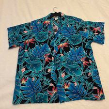 Vintage Hilo Hattie Short Sleeve Button Up Hawaiian Shirt Men Sz 4XL Made In USA