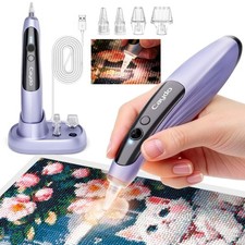 Diamond Art Pens with Light, Wireless, 3 Adjustable Suction Levels, Rechargea...