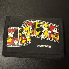 VINTAGE Mickey Mouse Wallet Black Vinyl Camera Roll Walt Disney