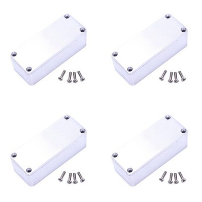 4 Pcs Aluminum Stomp Box Effects 1590A  Pedal Enclosure for Guitar X9G73028