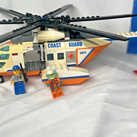 LEGO CITY 60013 Coast Guard Helicopter w/ Manual & 3 MiniFigs and Shark Rare 95%