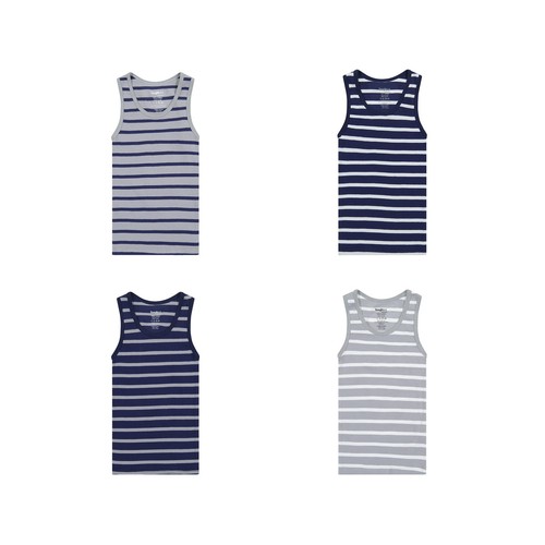 Buyless Fashion Boys Tagless Undershirts Tank Top White Soft Cotton Pack of 4 - Picture 18 of 49