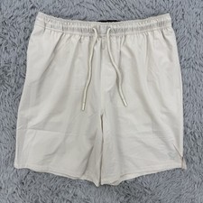 Bad Birdie Shorts Men  s M Cream Performance Stretch Athleisure Drawstrings