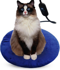 Pet Heating Pad for Cats  Small Dogs - round 16 Inch,6 Heat Levels,Auto Shut of