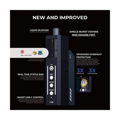 PMI SmokeNINJA PRO Portable Fog Machine, 3rd-Gen Haze Nozzle with