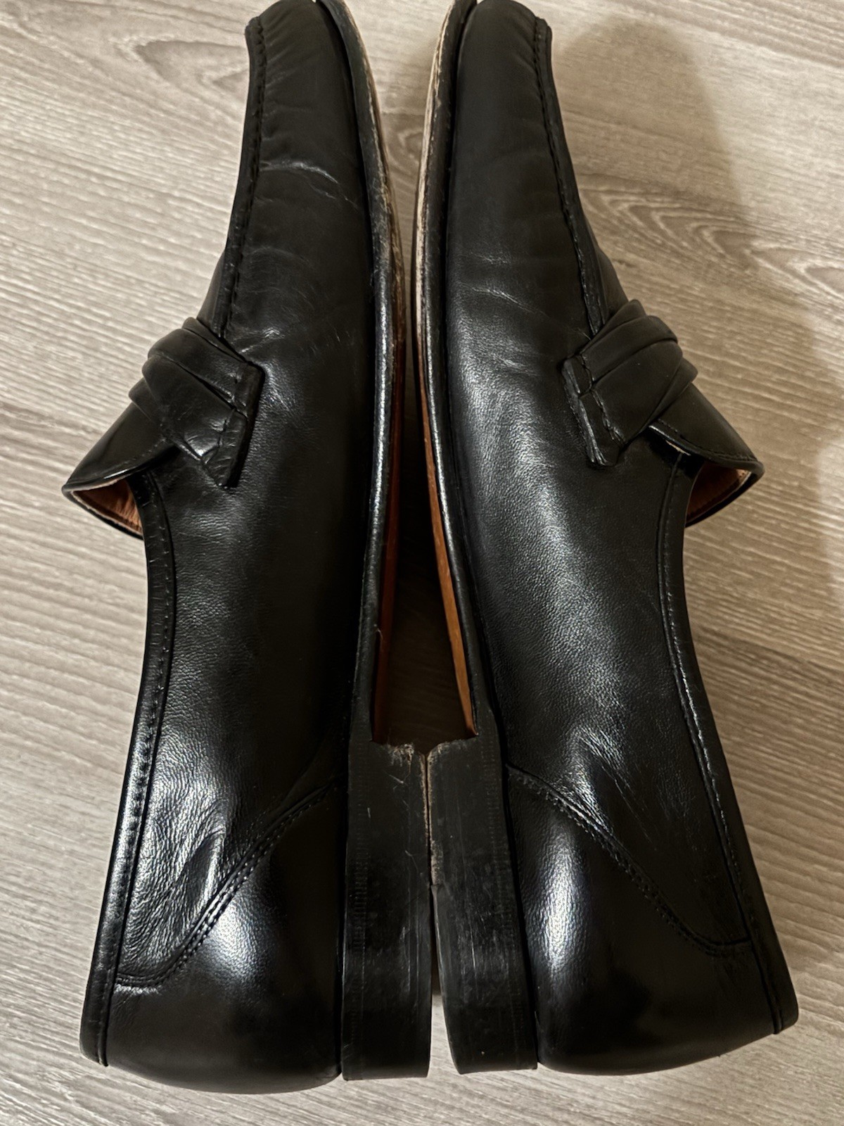 Allen Edmonds Bergamo Loafers 12B Black Leather Dress Shoes Career Business Work