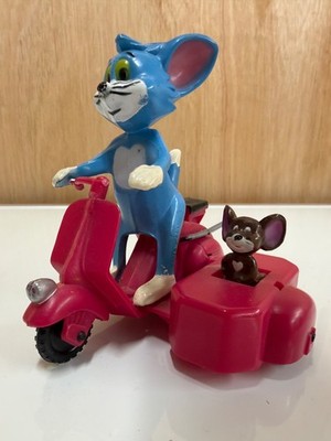 Vintage Tom & Jerry Roller & Beiwagen Friktion Spielzeug - Top Zustand