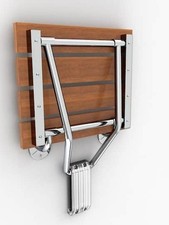 Dreamline 16" Teak Wood Wall Mount Shower Chair -NIB Sealed - Free Shipping