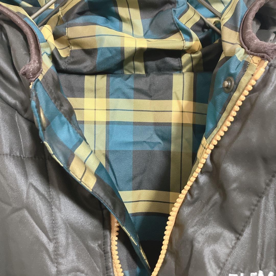 Reversible ELEMENT batting jacket check brown L - image 10