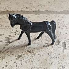 Vintage LEAD BARCLAY Black Horse from the One-Horse Open Sleigh Set No 510 Rare 
