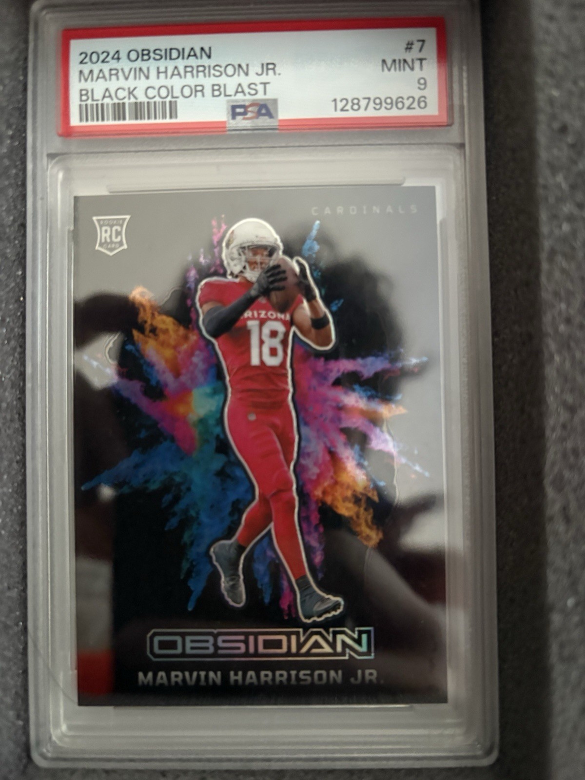 2024 Panini Obsidian - Black Color Blast Marvin Harrison Jr. #7 (RC)