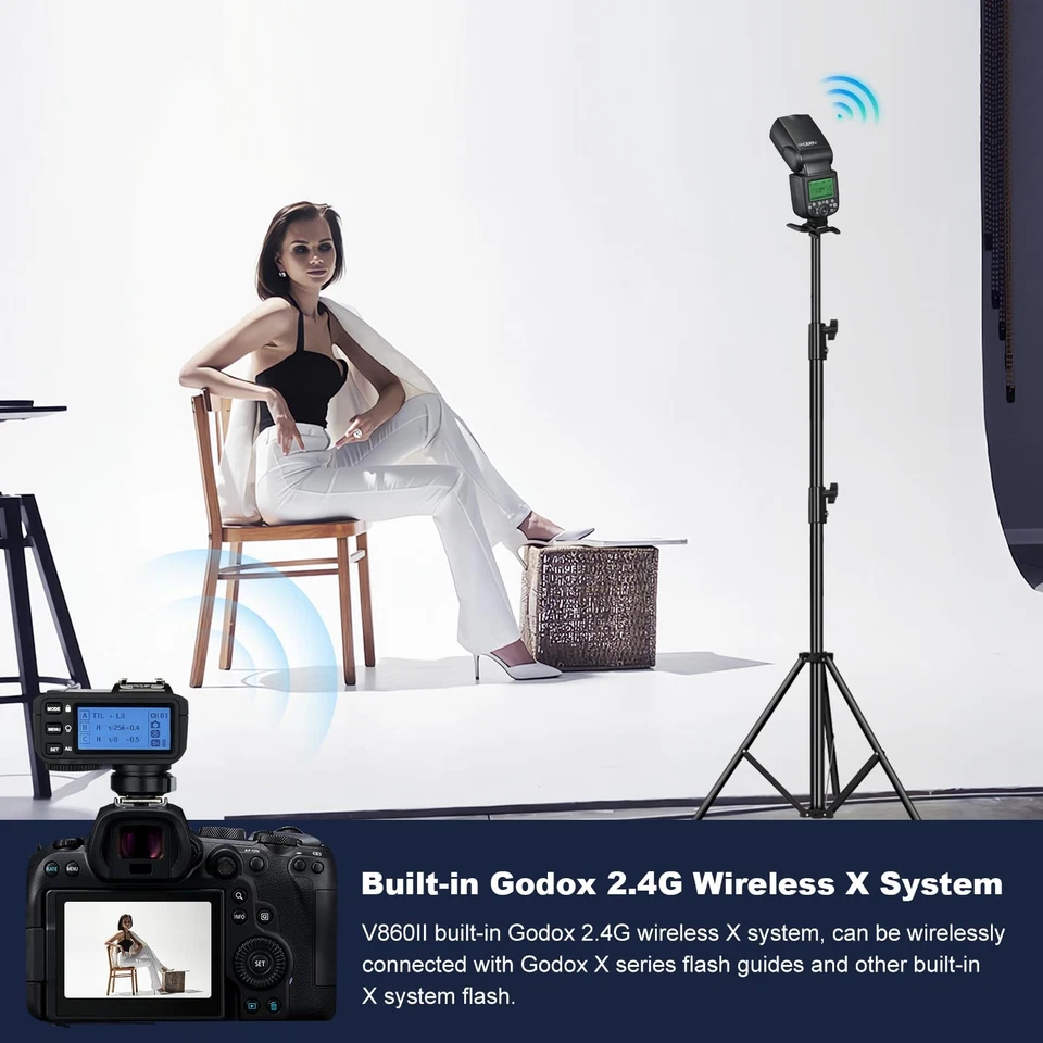 V860II-N V860IIN TTL Flash for Nikon, GN60, HSS 1/8000s, 2.4G Wireless Speedl... - Image 3 of 4