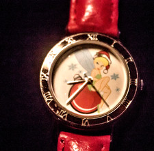 Disney Tinkerbell Christmas Women Watch  28mm Collectors Series Parts Repiar
