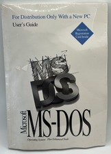 Microsoft MS-DOS OEM Software w User Guide 3 Floppy Disks COA Factory Sealed