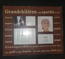 Grandchildren Picture Frame Collage 5 Photos 10.5" x 8.5", Grandparents