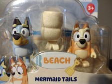 Mermaid Tails Beach Bingo Bluey  Friends characters pretend play 3 toy figures