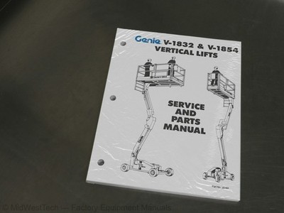 Terex Genie V-1832, V-1854 Vertical Lift Service Manual Repair Shop Book
