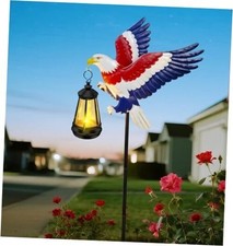 4th of July Decorations Outdoor Solar Lights, Solar Eagle Garden Eagle 1 Pack