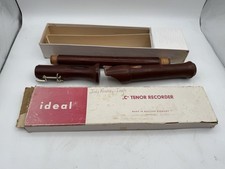 Vintage Ideal C Tenor Recorder West Germany Original Box 3 Piece Cleaning Rod EU