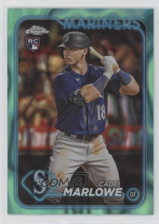 2024 Topps Chrome Aqua Lava Refractor 125/199 Cade Marlowe #266 Rookie RC lh0